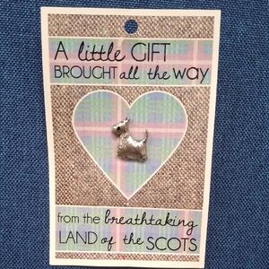 NWT Silver Scotty Dog Scottish Terrier Brooch Scotland
